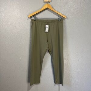 NWT J.Jill Pima Capri Leggings Olive Green Women’s Medium